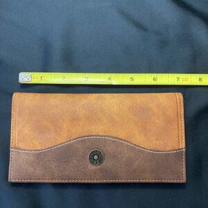 RealTree Brown/Tan Secretary/Checkbook Wallet